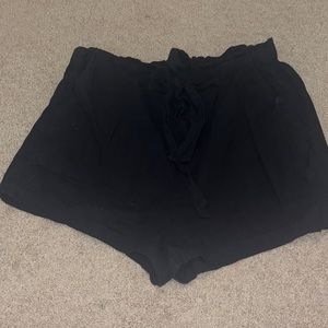 Black shein tie shorts
